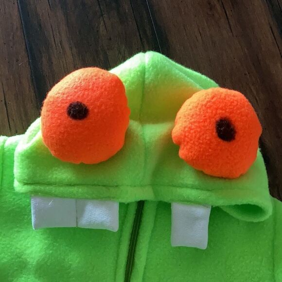Handmade Fleece Monster Tree Frog LIGHT UP Halloween Costume 0-12 Months 🐸 - Picture 8 of 13